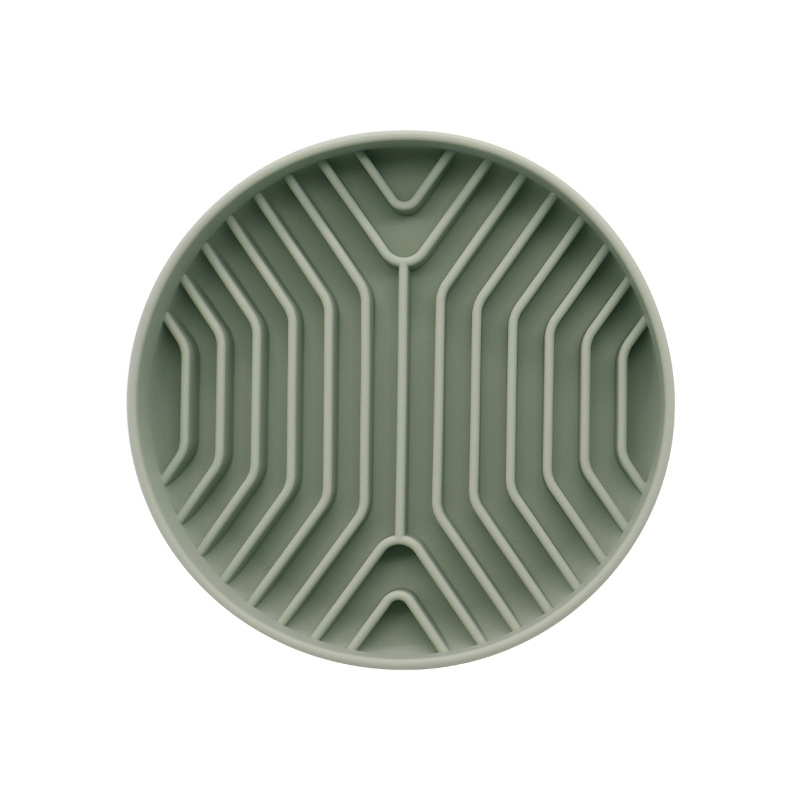 Custom Eco-Friendly Waterproof Silicone Dog Bowl Non-Slip Suction Cups Rounded Storage with Slow Feeder Feature