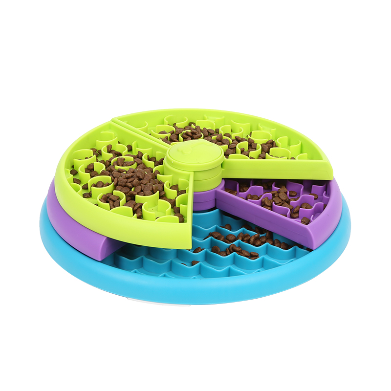 Interactive 3-Layer Maze Puzzle Dog Bowl Eco-Friendly PP Material Slow Feeders for Pet IQ Training Food Feeder