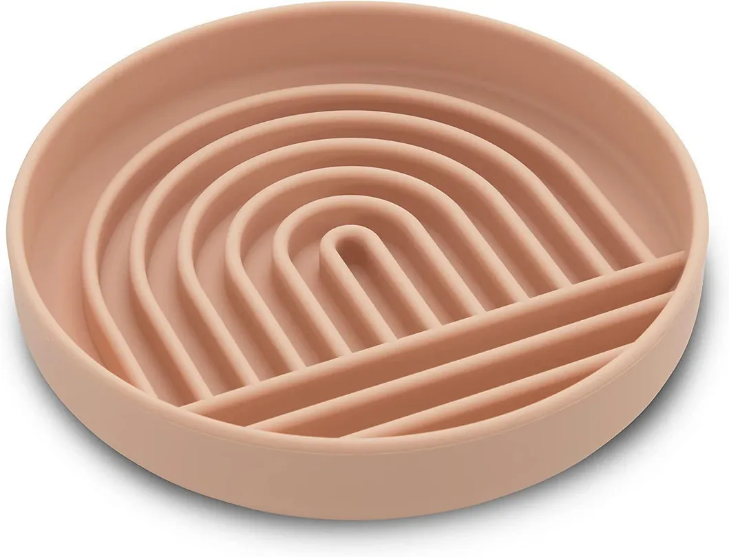 Silicone Pet Feeding Bowl with Licking Tray for Dogs Slow Eating