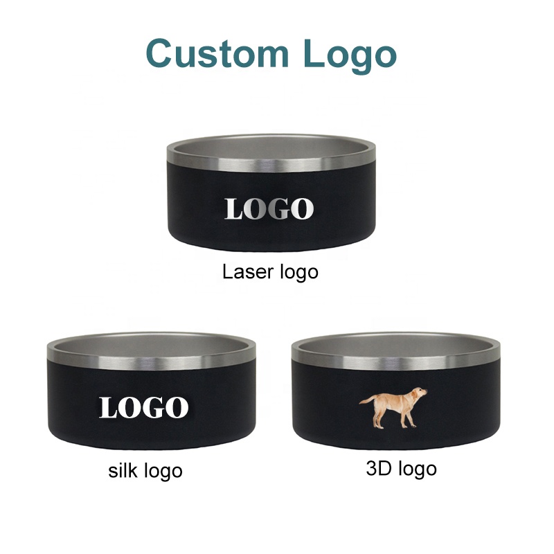 Wholesale Custom Logo 64oz Dog Bowl Stainless Steel Vacuum Insulated Pet Bowl 18oz/32oz/42oz/64oz/100oz Pet Food Feeder Bowl