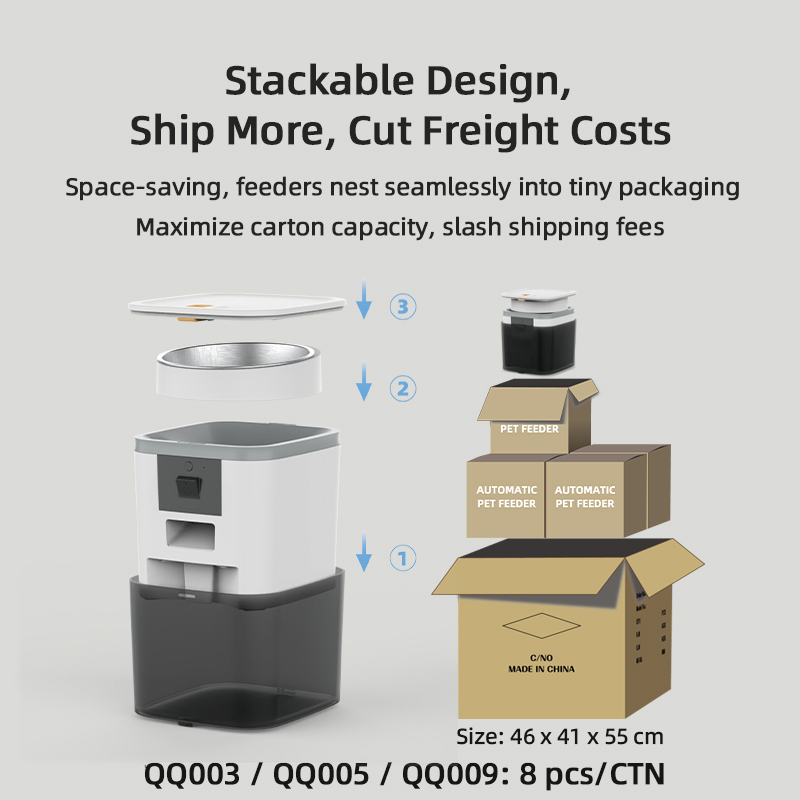 OEM 6L Automatic Pet Feeder With Timer Tuya Video Wifi App Control Dog Cat Food Dispenser Smart Pet Feeder With Timer