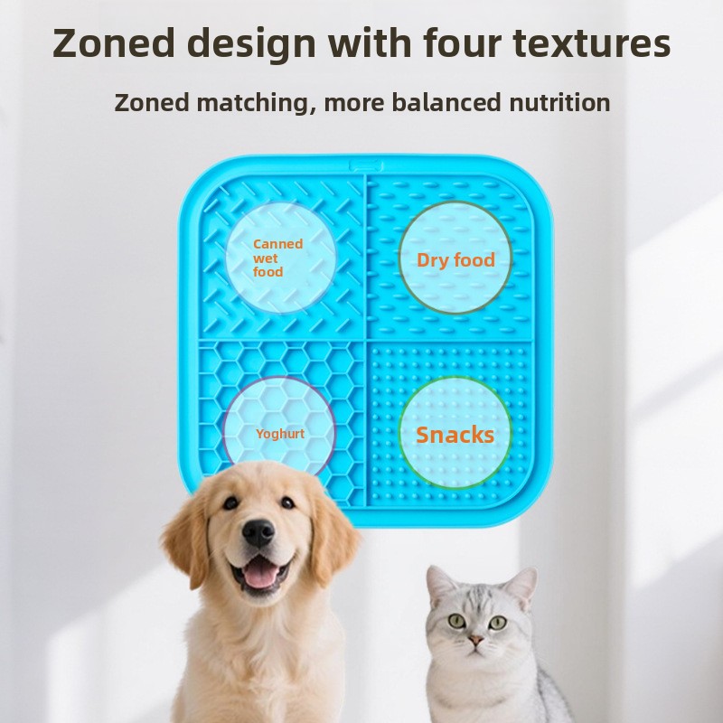 DS Dog Feeding Mat Durable Silicone Easy Clean Eating Slow Indoor Use