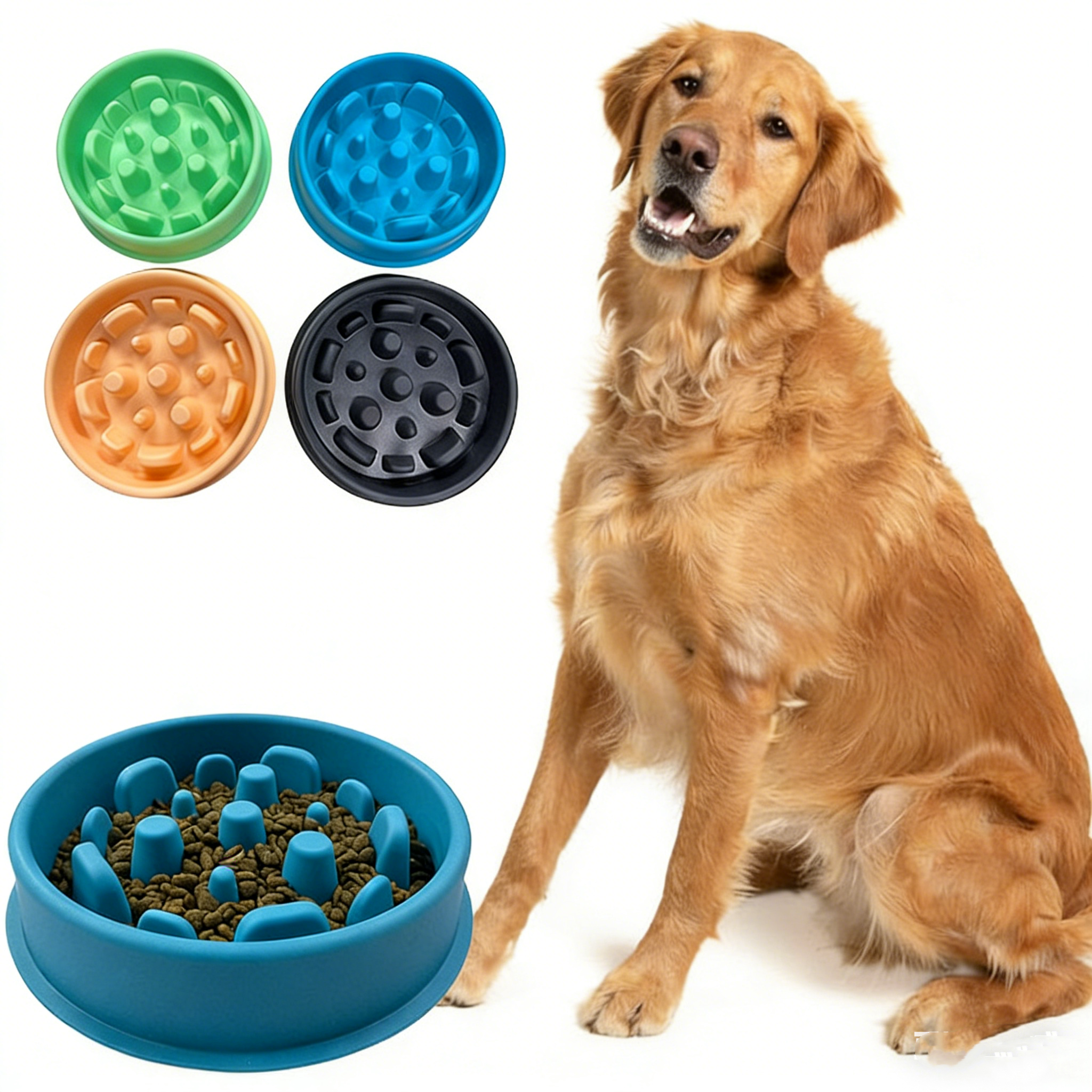 Hot Selling Portable Leak-Proof Anti-Choking Puzzle Dog Slow Feeder Bowl with Interactive Design to Slow Down Eating
