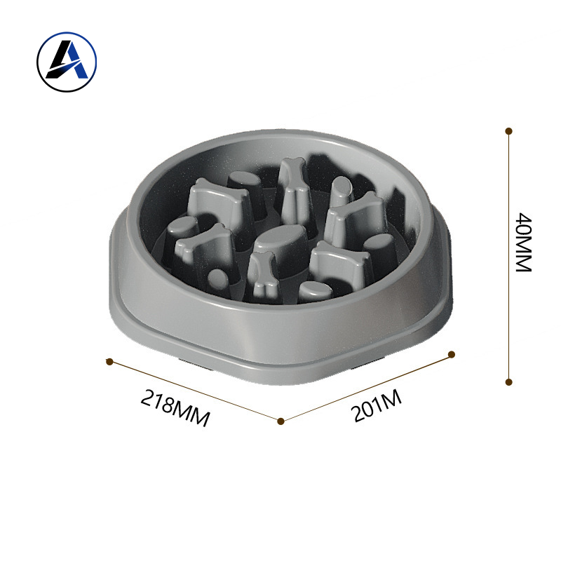 Bone Type Dog Slow Food Bowl Licking Bowl Anti-tip Anti-slip Anti-choking 2 in 1 Pet cat Feeder Bowl