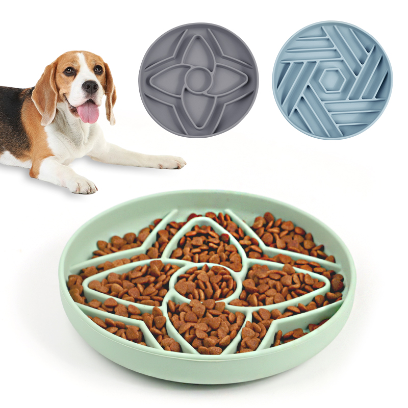 New Design Bpa Free Silicone Pet Bowl Slow Food Feeding Customized Portable Slow Feeder Dog Bowls