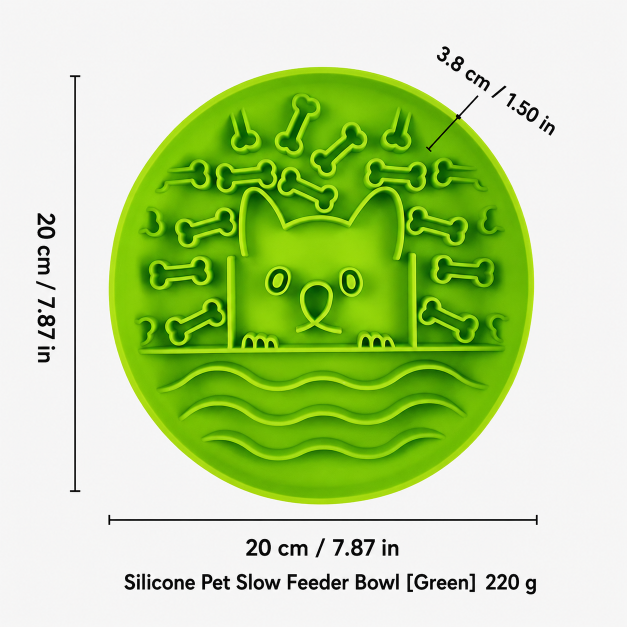 Cute Emblem Design Silicone Lick Mat Anti Choking Pet Slow Feeder Bowl Slow Feeding Dish for Dogs