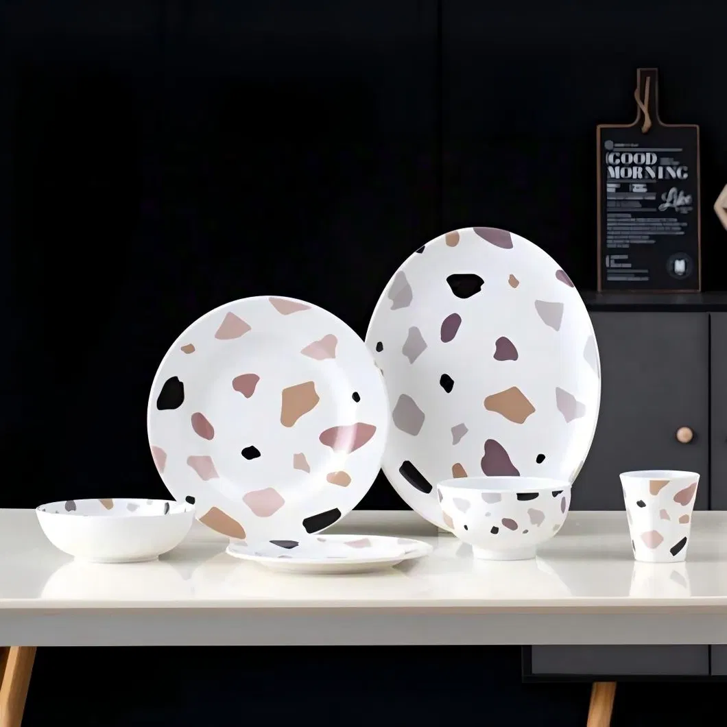Melamine plate set pattern style 4
