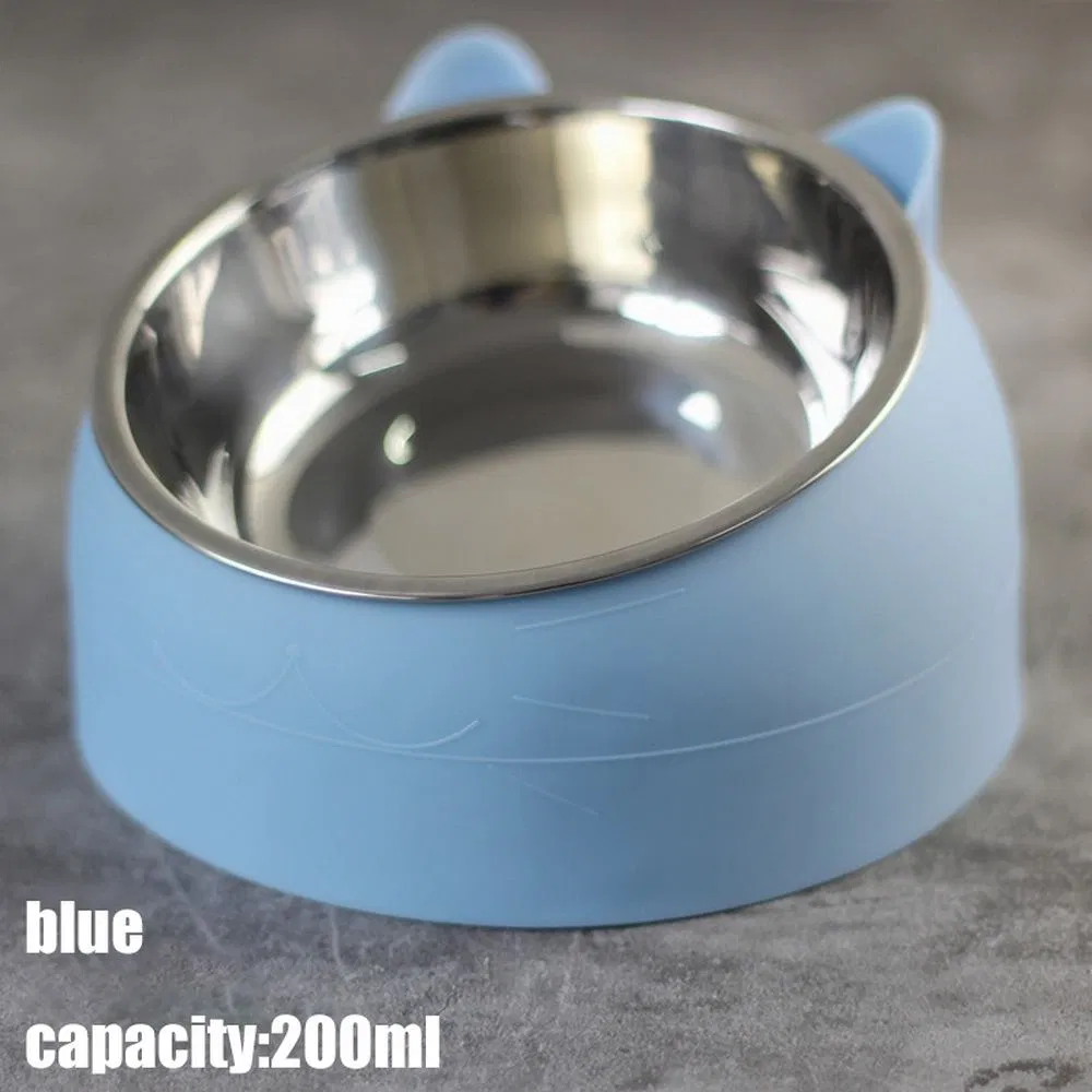 Wholesale Cat Dog 15 Degrees Tilted Stainless Steel Water Bowl