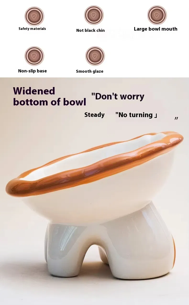 Custom Elevated Eco-Friendly Ceramic Pet Bowl