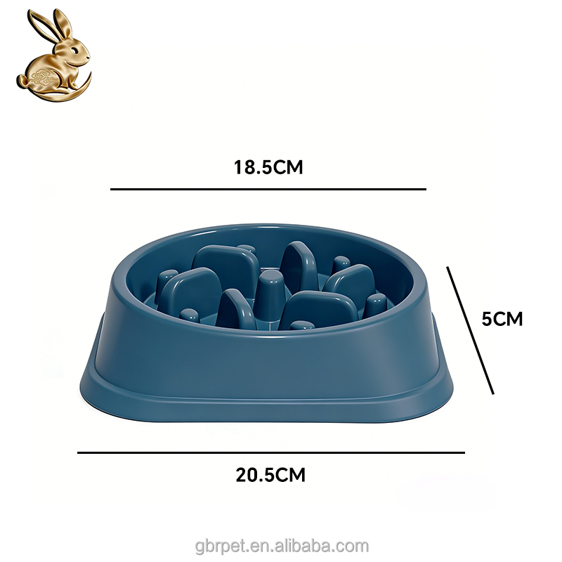 Dog Small Animals Slow Feed Automatic Plastic Bowl Anti-Choke with Non-Slip Bottom Anti-Tip Portable Pet Feeding Utensil