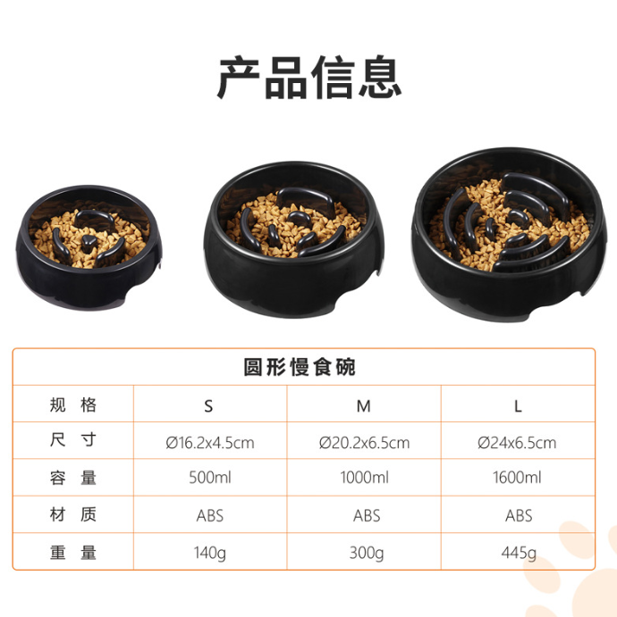 WHIPPY Luxurious Slow Feeder Bowl Rounded Small Medium Dogs Eco-Friendly Stainless Steel Puzzle Fun Maze Anti-Slip No-Choking