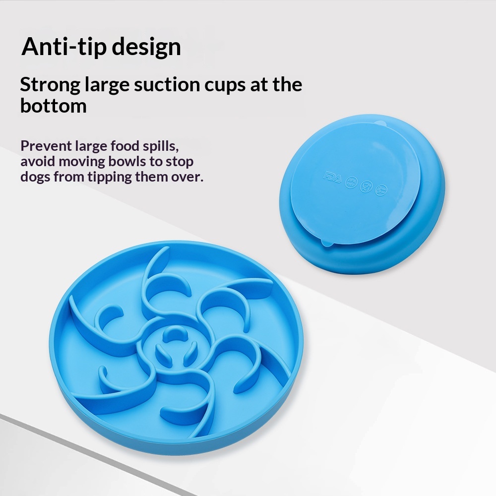 Cross-border Slow-eating Bowl Anti-choking Pet Food Utensil Non-slip Base Anti-spill Dog Bowl Small Medium Large Dogs Cats