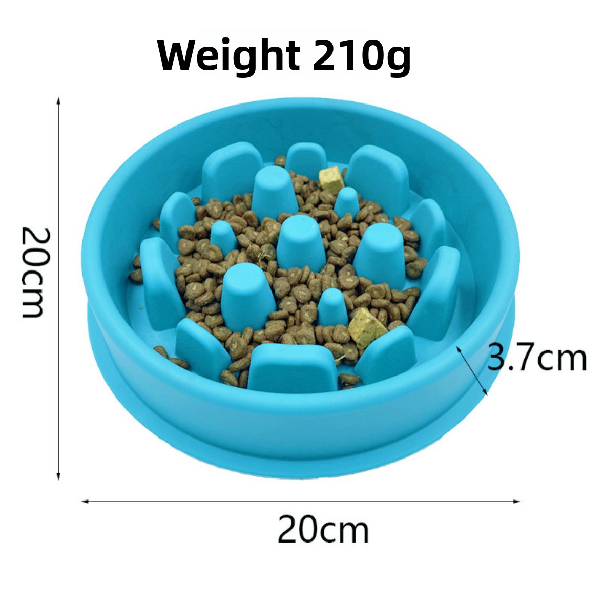 Manufacturer Direct Supply Silicone Pet Slow Feeder Bowl Sky Blue/Dark Gray/Peach Pink Prevents Choking Vomiting