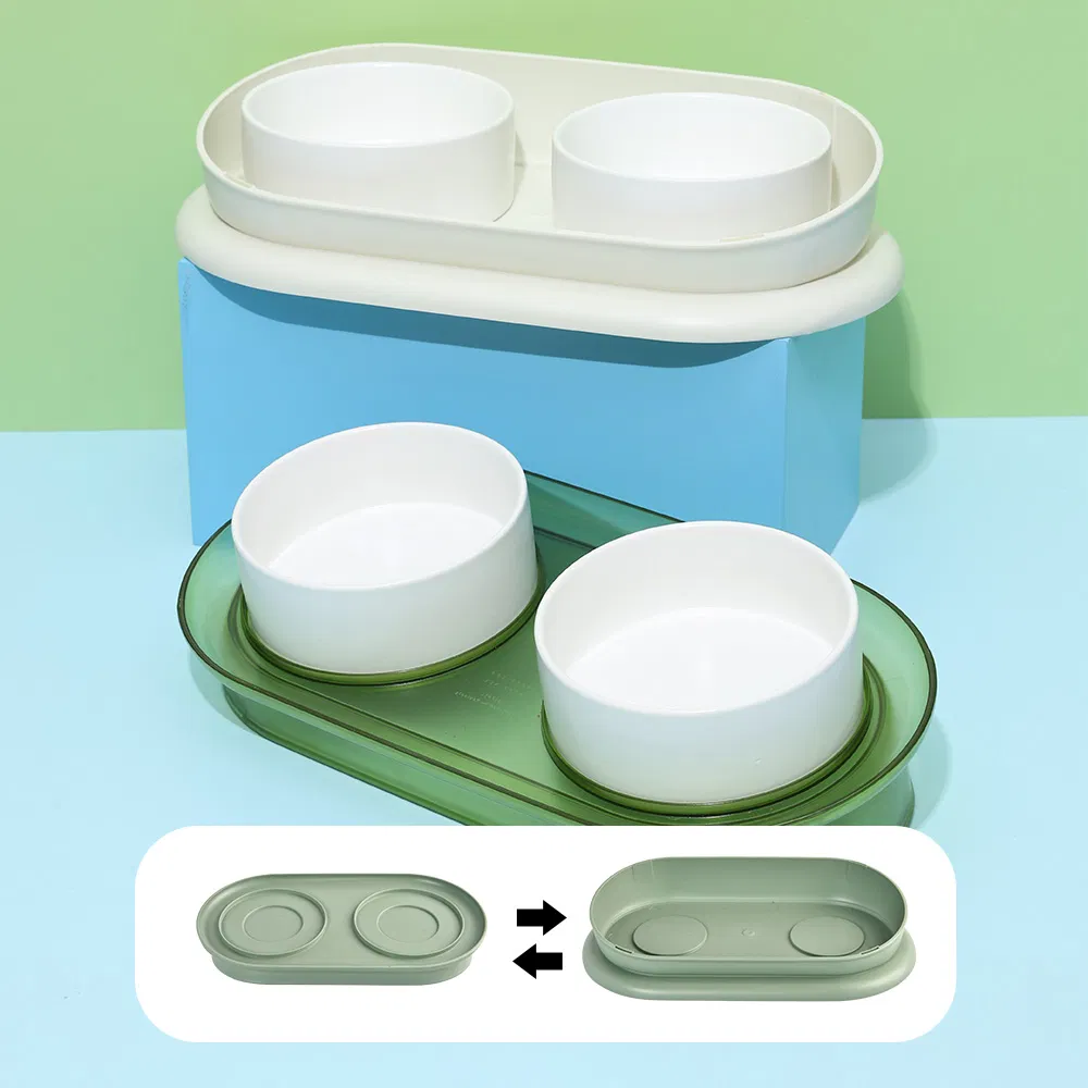 10 Degree Tilted Angle Pet Bowl Anti Overflow Dog Cat Bowl for Small Cats Dogs