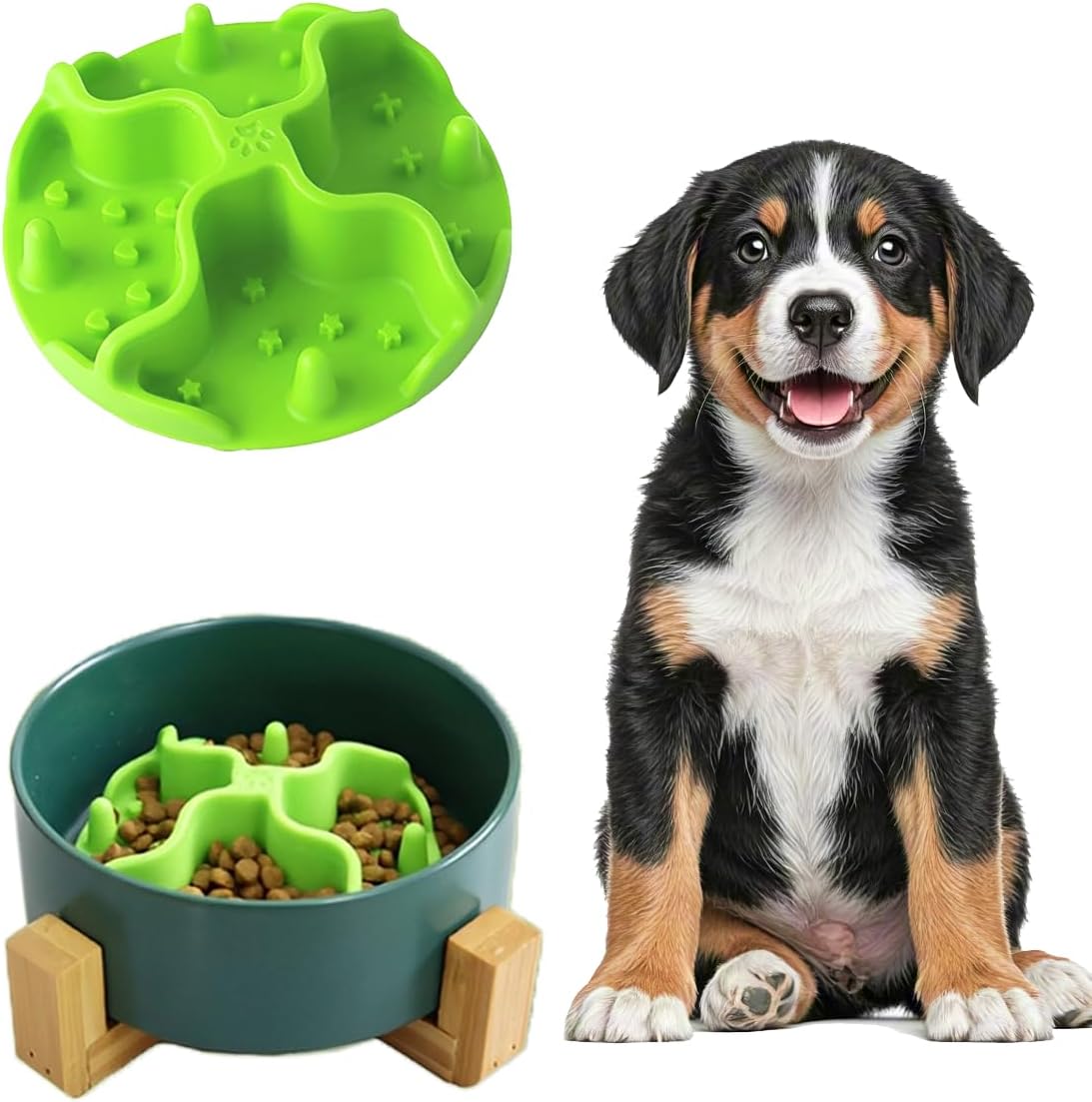 Custom Stylish Rounded Portable Solid Food Grade Silicone Pet Slow Feeder Anti Spill Mat For Dogs Cats