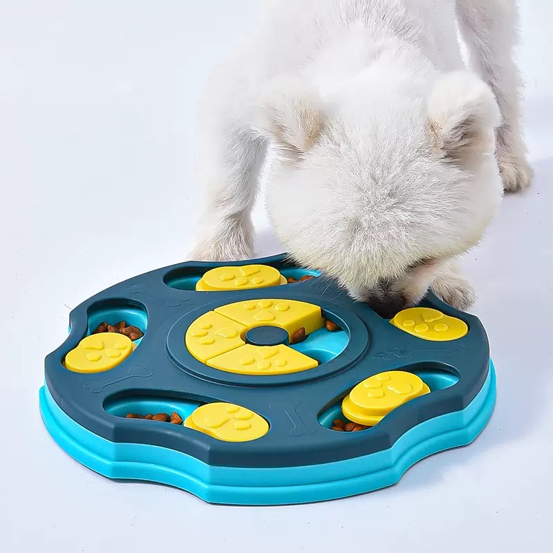 Dog Puzzle Toy Feeding Device Anti-choking Training Bowl Slow Eating Bowl