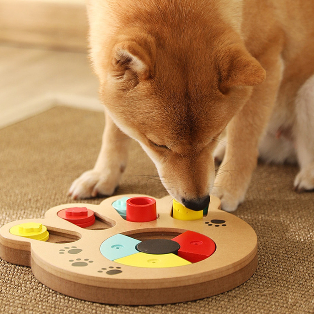 Pet Intelligence Toy IQ Training Interactive Fun Hide and Seek Food Puzzle Bowl Slow Feeder Dog Treat Feeder