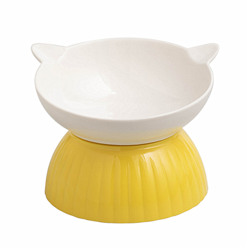 Slow Feeder Elevated Food Bowl Tilted Design Dog Cat Dry Wet Food