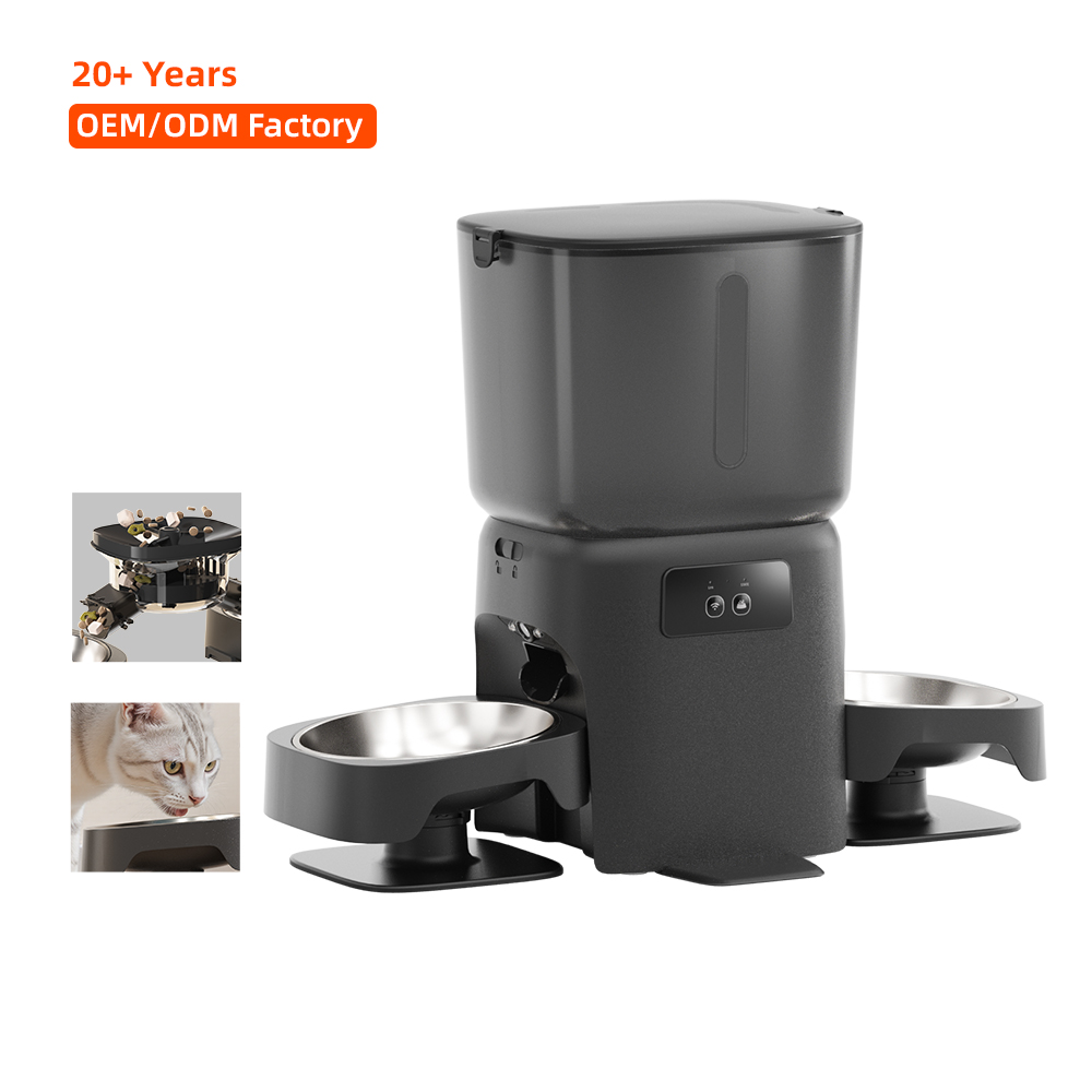 New Series Smart Automatic Pet Feeder 6L WiFi APP Control Smart Detection Dual Bowls Dual Meals Waterproof Charge for Cats Dogs