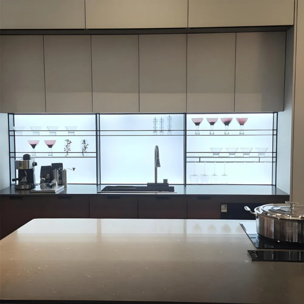 High Strength Dustproof Customizable Backlit Illuminated Kitchen Shelving Unit
