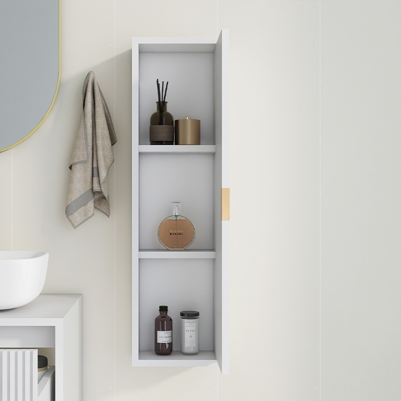 600mm Small Size Bathroom Vanity Cabinet with Side Cabinet and Light Mirror 2828-60