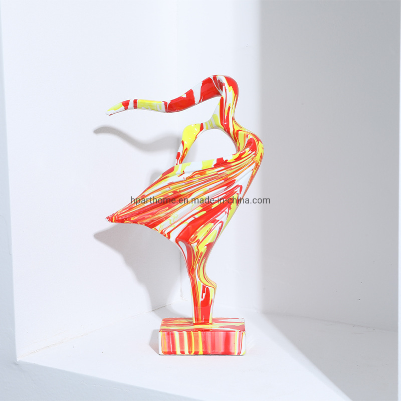 Abstract Figure Home Decorative Hand Splash Painting Resin Ornaments Accessories