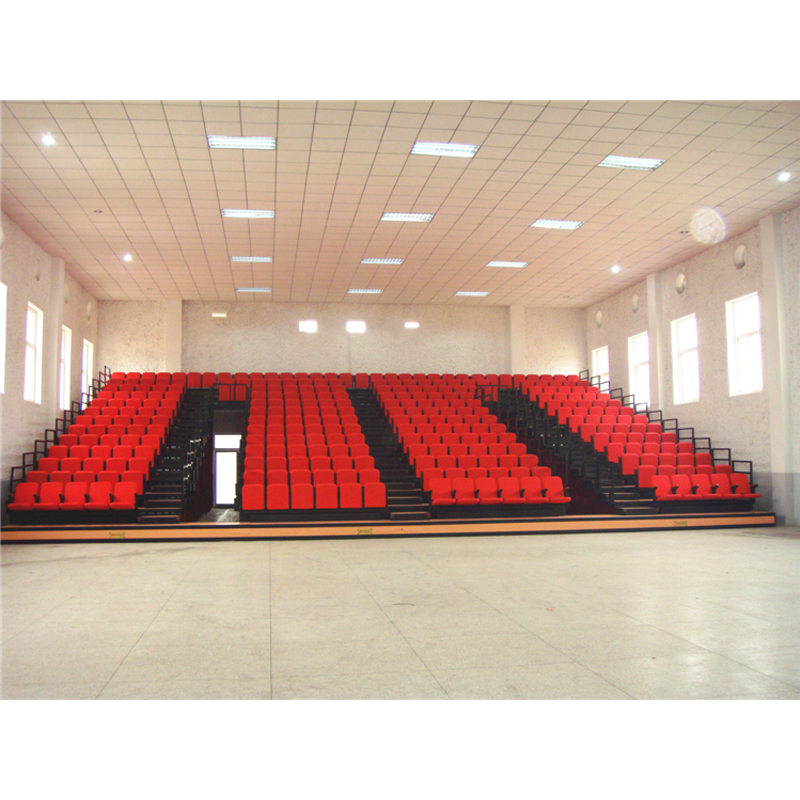 Jy-768 Indoor Public Telescopic Bleachers Riser Mounted Filp up Soft Cold Foma Sponge Chair Grandstand