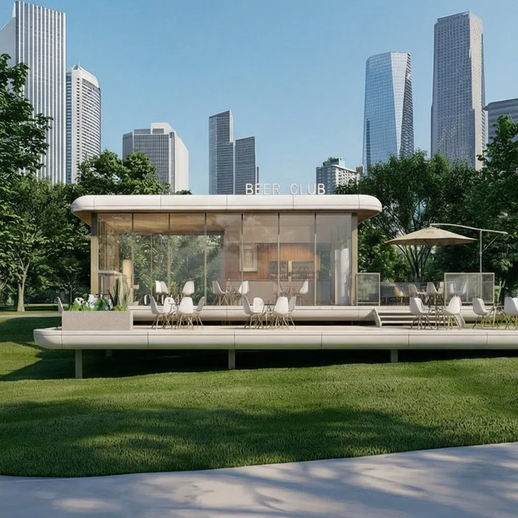 OEM ODM Modular Coffee Shop Structure Engineered for Rural Locations, Countryside Projects, and Flexible Business Operations.