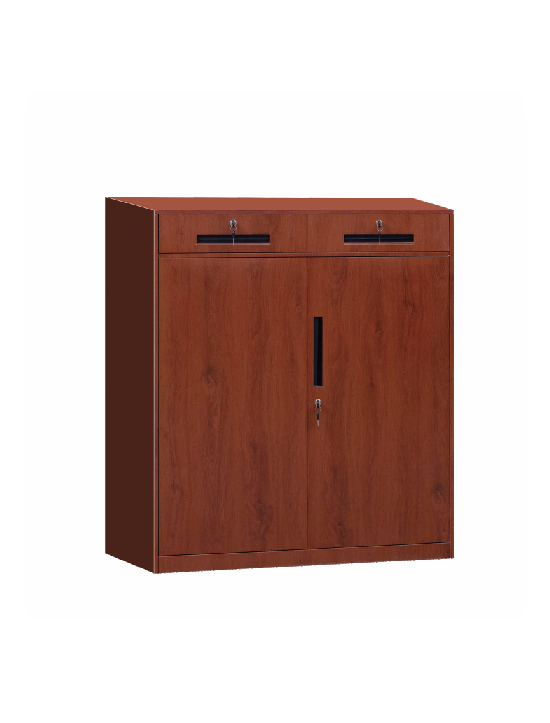 Modern Custom Steel Storage Cabinet Featuring Elegant Wood Accents