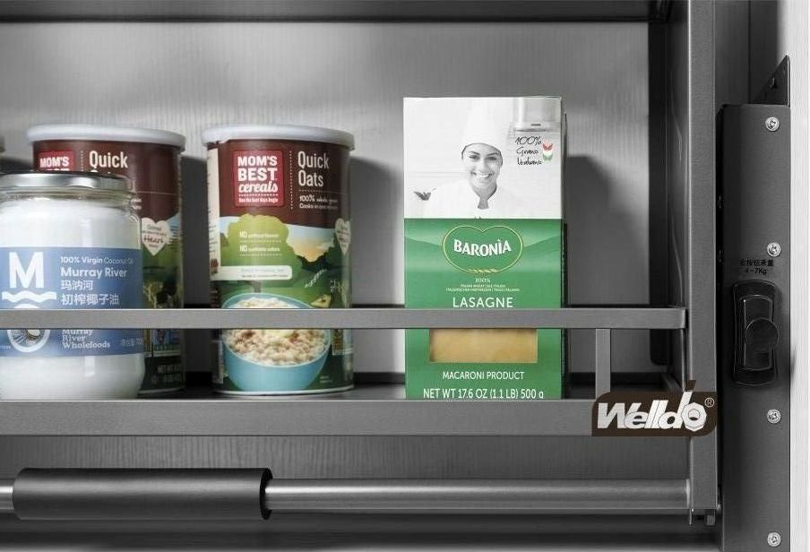 Modular Kitchen Hanging Cabinet Pull Down Two Tier Storage Shelf