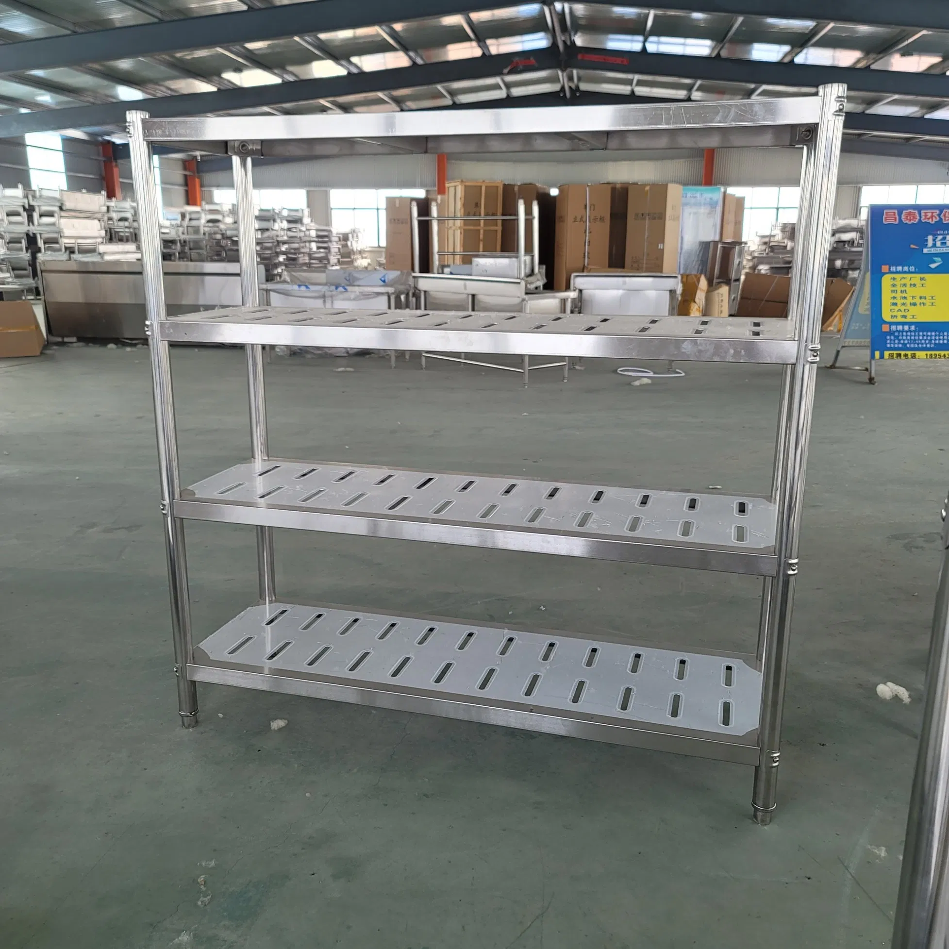 Commercial Outdoor Standing Wall Mounted 3/4/5 Tier Storage Mesh Shelf