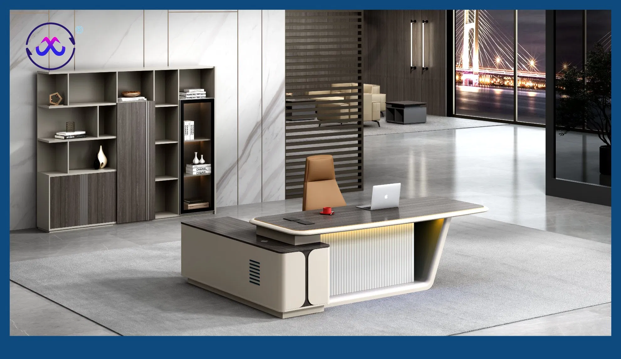 Customized Modern Luxury Wooden Office Furniture Tables Workstation Table Chairman CEO Boss Table Top Suppliers with Preferred Price