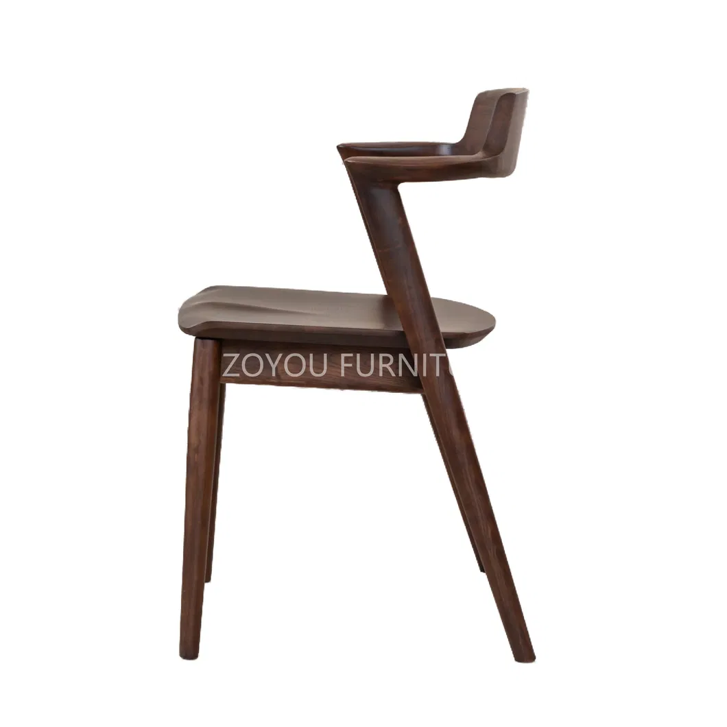 Stylish PU Leather Upholstery Black Wooden Dining Chair