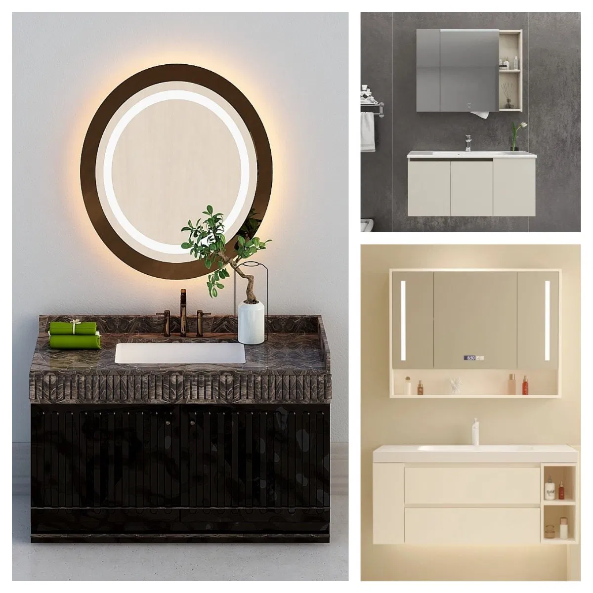 Aluminum Bathroom Storage Cabinet Custom Furniture Wall Hung Bathroom Cabinet