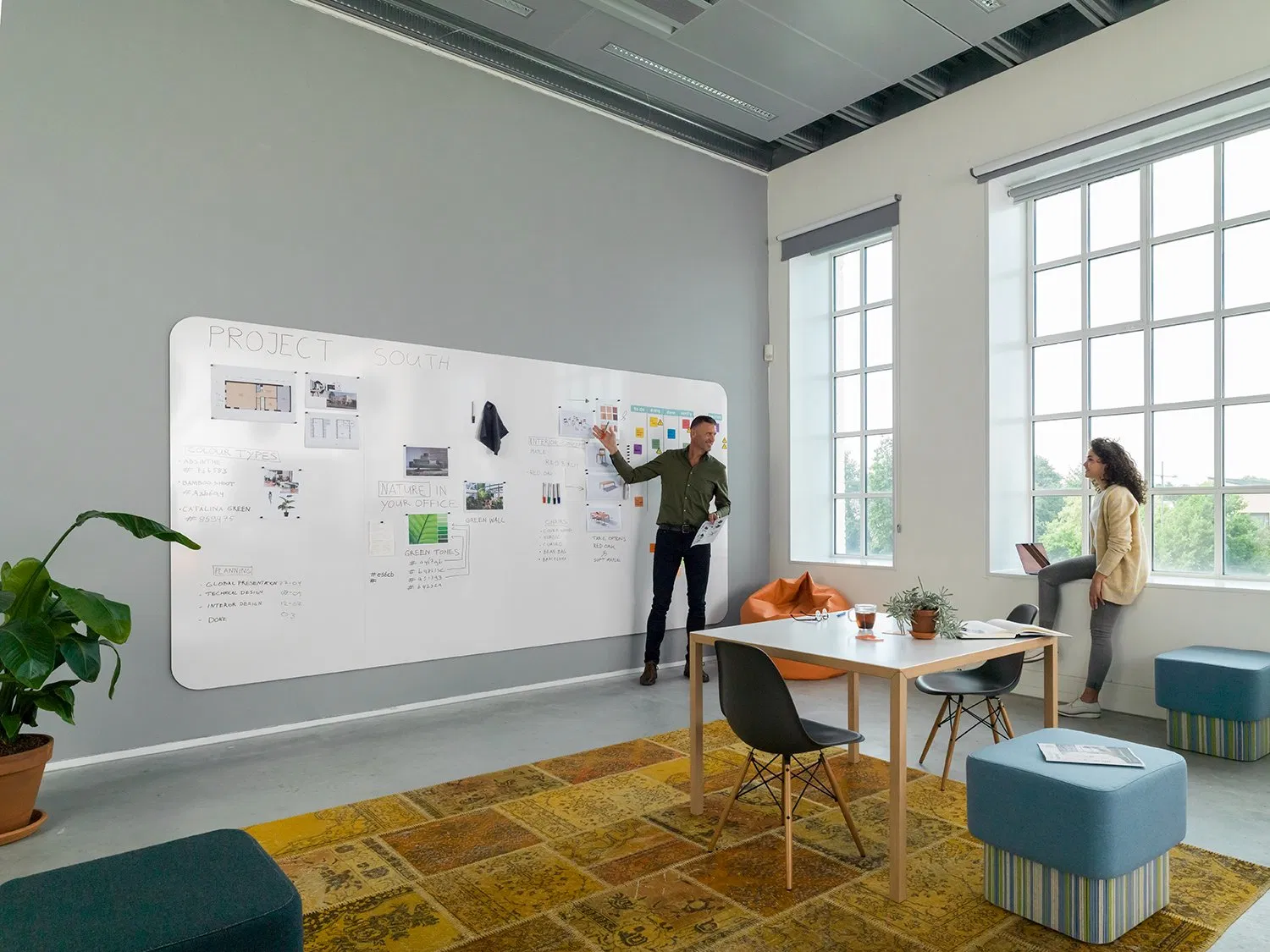 Acoustic Divider Office Acoustic Solution Magnetic Writing Stand Movable Acoustic Whiteboard