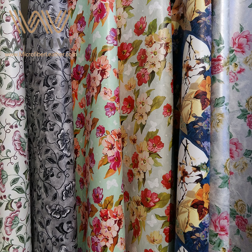 Wholesale Customize Your Printing Color Upholstery Leather Fabric Microfiber Material for Upholstery