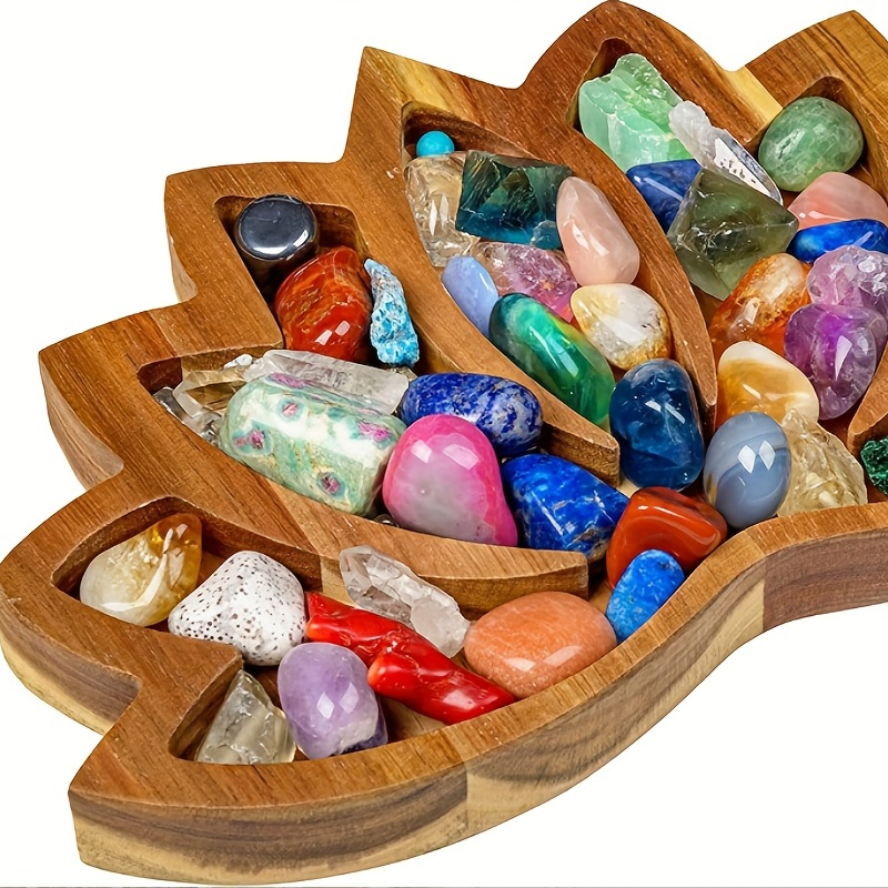 Promotional Elegant Lotus Crystal Tray Organizer Bowl Stones Home Decor Gifts Fashion-Accessory