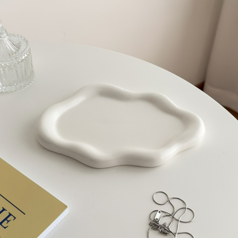 Promotional Handcrafted Ceramic Cloud Tray Gift Home Decoration Fashion-Accessories