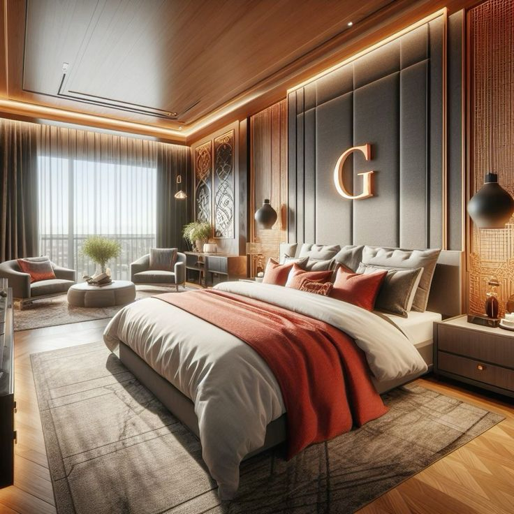 Luxury Hotel Bedroom Furniture Set with Curved Velvet Sofa