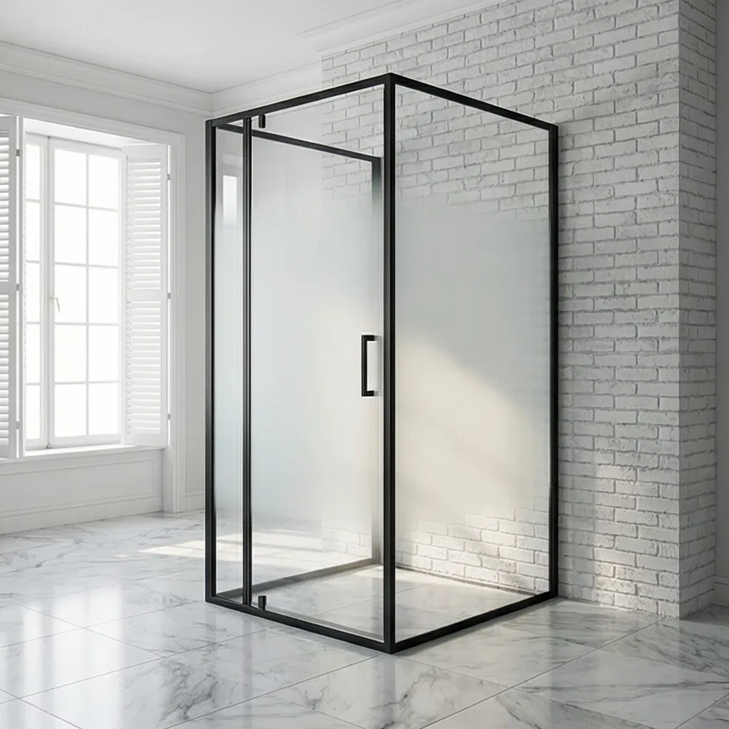 Contemporary Double Sliding Bathroom Glass Shower Door Solutions