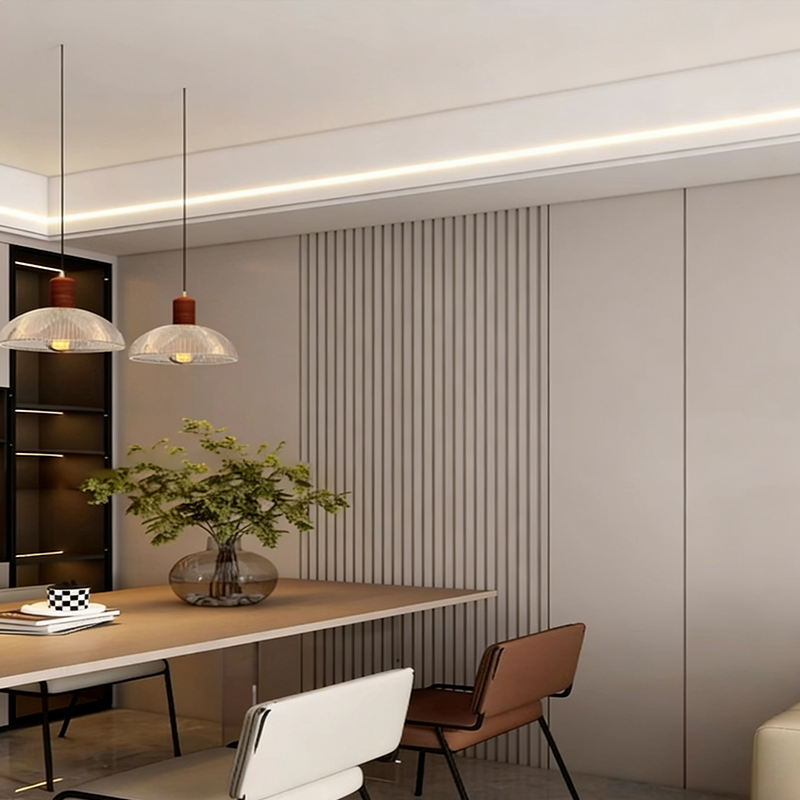 Elegant WPC Board Featuring Chic White Marble and Glossy UV Finish