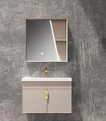 Elegant Versatile Bathroom Vanity Set with Custom Mirror and Storage Cabinet