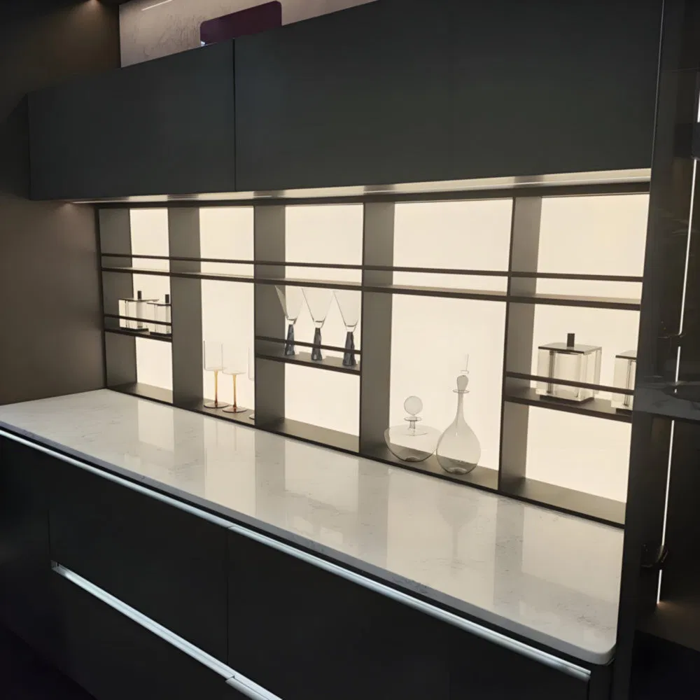 High Strength Dustproof Customizable Backlit Illuminated Kitchen Shelving Unit