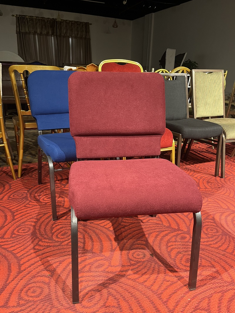 Hot Sale China Soft Manufacturing Upholstered Metal Banquet Church Event Chair