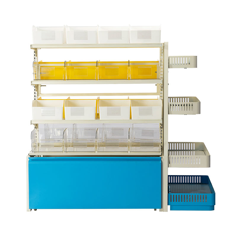 "Reinforced Corner Display Unit for Pharmacy Storage with Adjustable Shelves &amp; CE Certification"