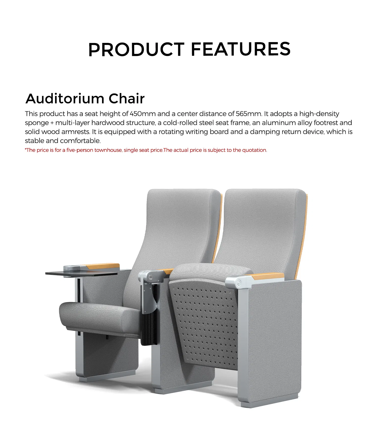 Theater Church Auditorium Chair 2