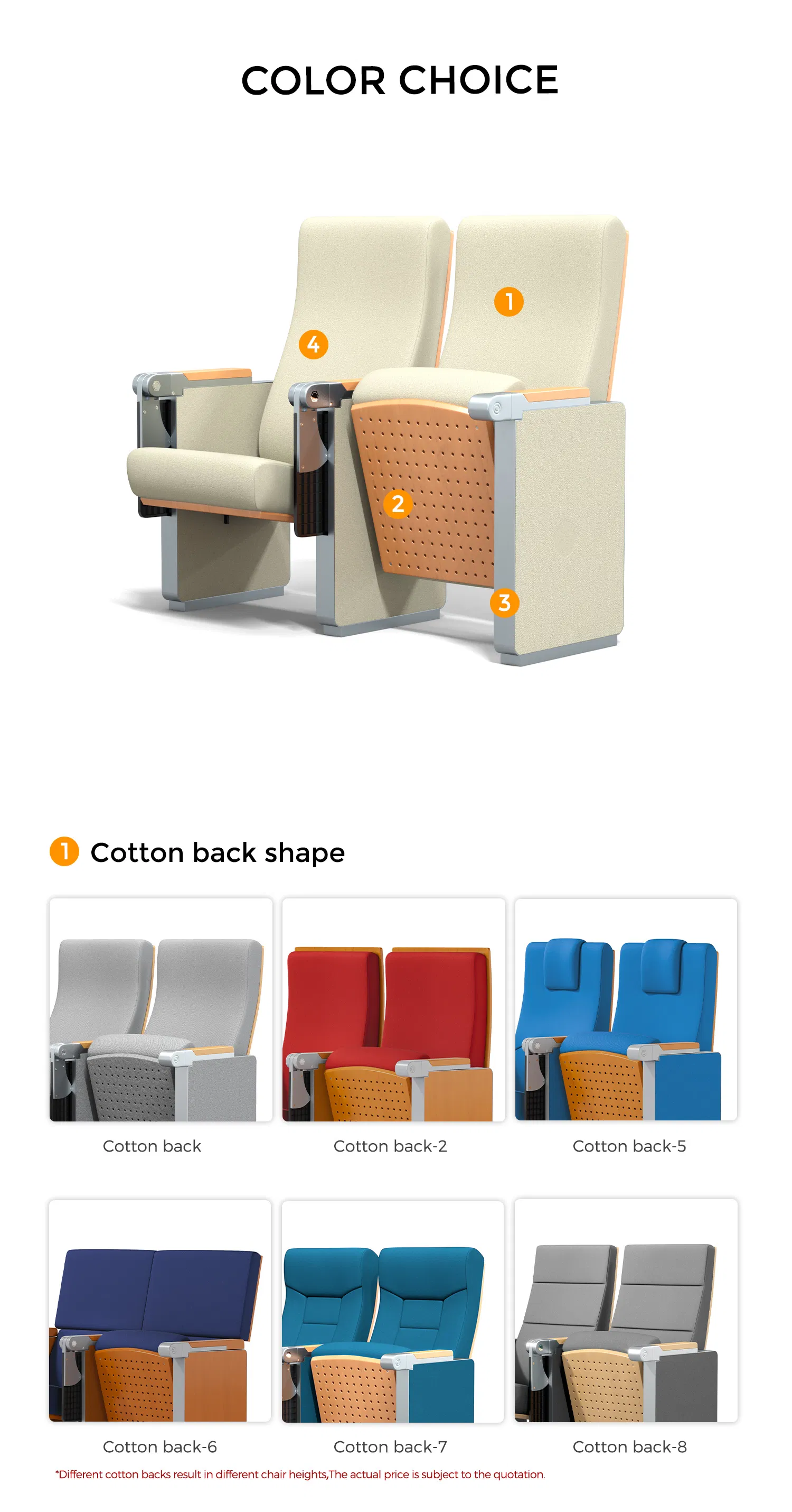 Theater Church Auditorium Chair 4