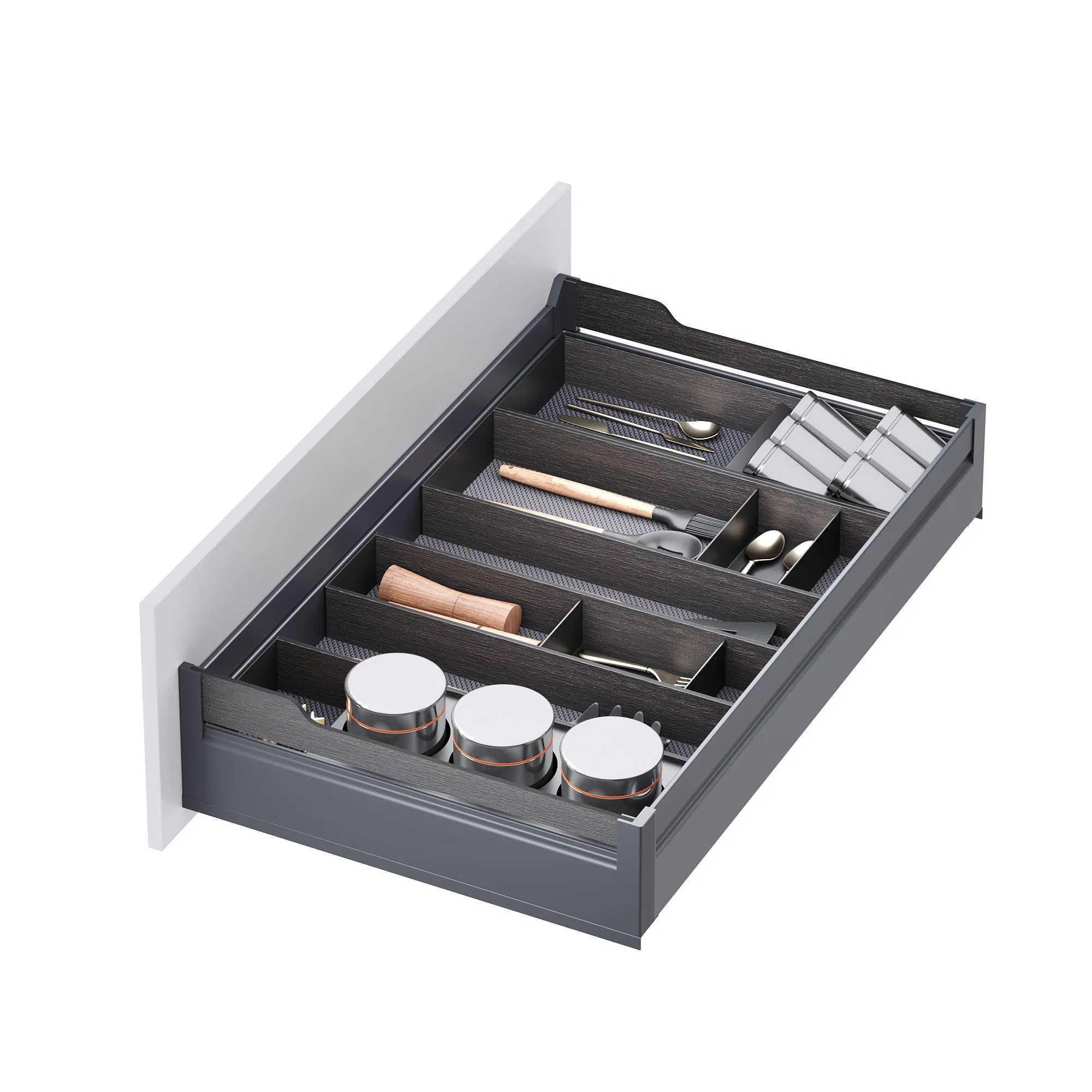 Medium-Capacity Drawer Storage System for Kitchen Cabinets