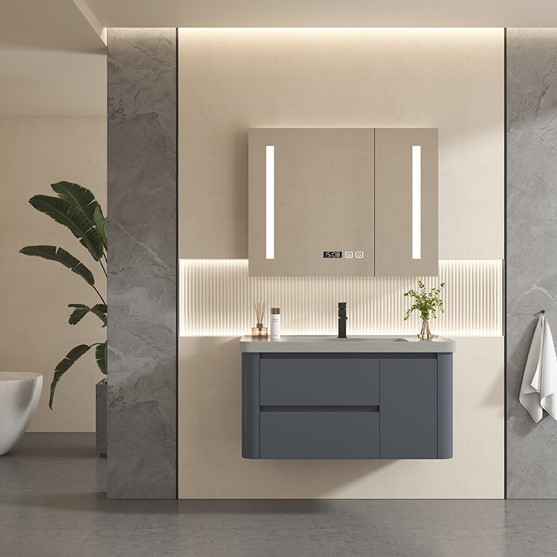 Wall Mounted Toilet Solid Wood Vanity Hotel Home Furniture Bathroom Cabinet