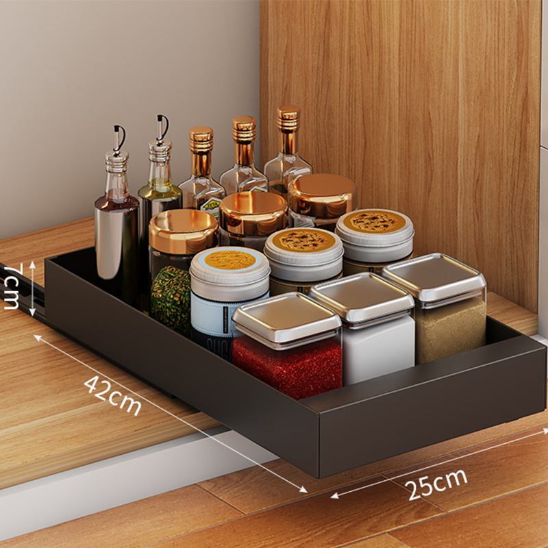 Carbon Steel Telescopic Drawer Basket Pull Down Pullout Cupboard Shelves Kitchen Rack Shelf Storage Modular Cabinet and Shelves